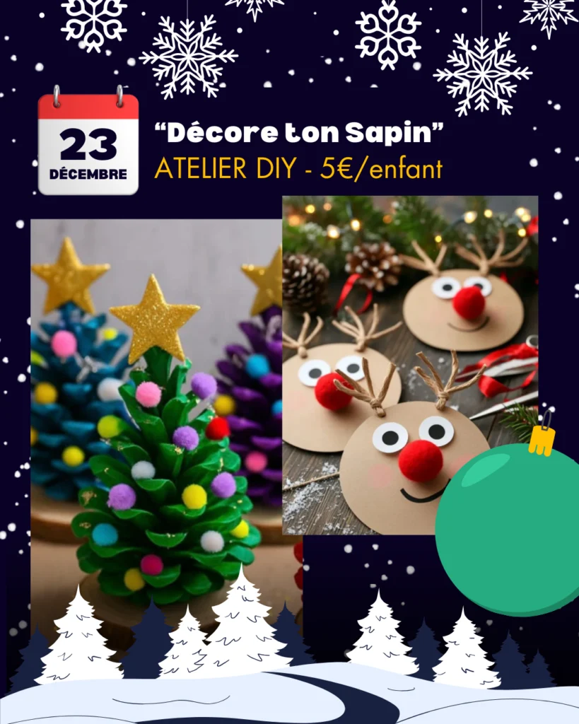 Atelier diy boule de noël deauville