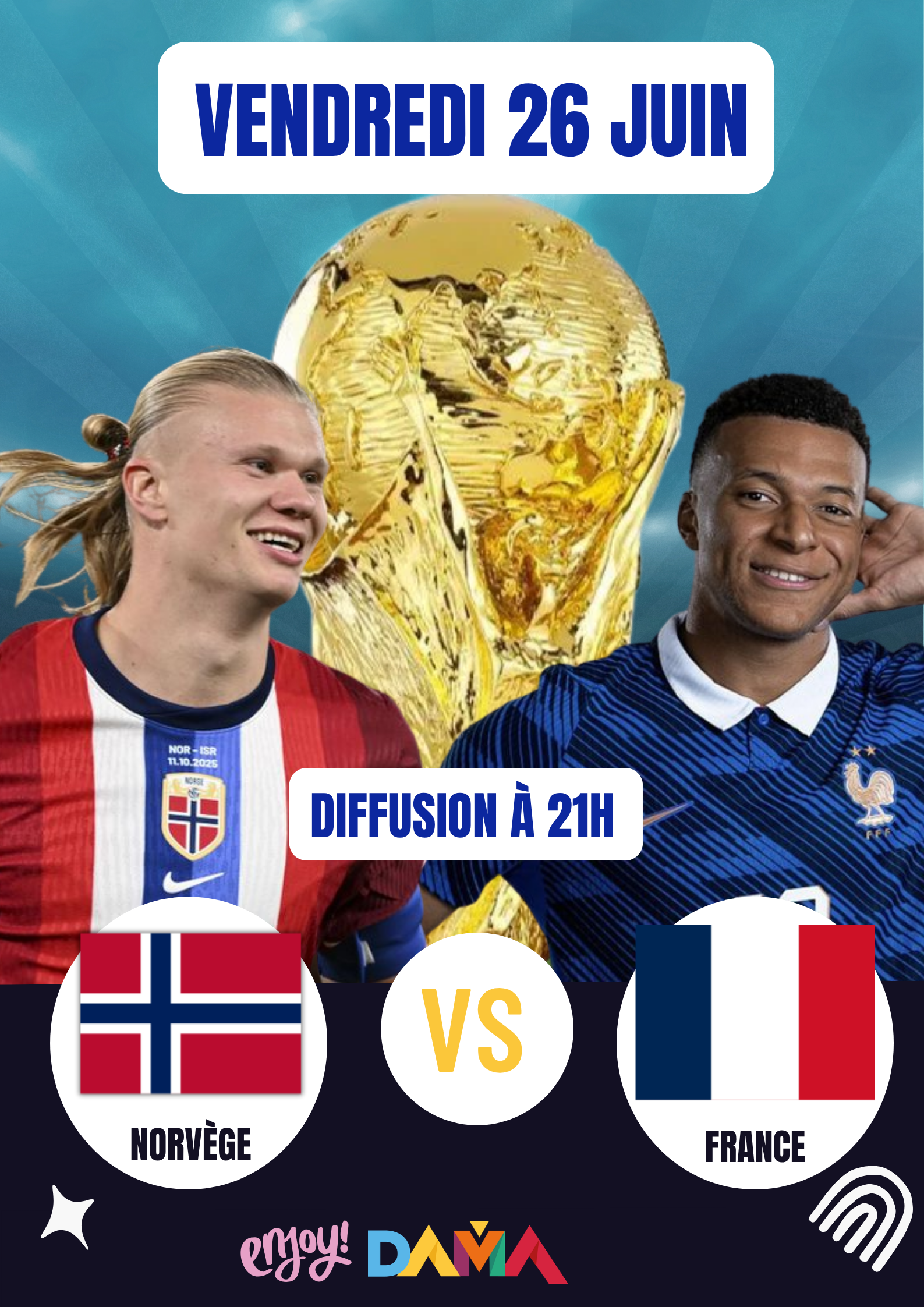 France vs Norvège — Coupe du Monde